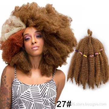 Cuban Twist Blue Marley Braids Hair Afro Kinky Bulk Synthetic Hair 14"Crochet Braid For Women Hair Extensions